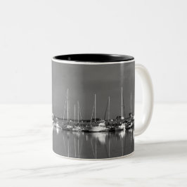 Caneca De Café Em Dois Tons chávena foto preto e branco, embarcações