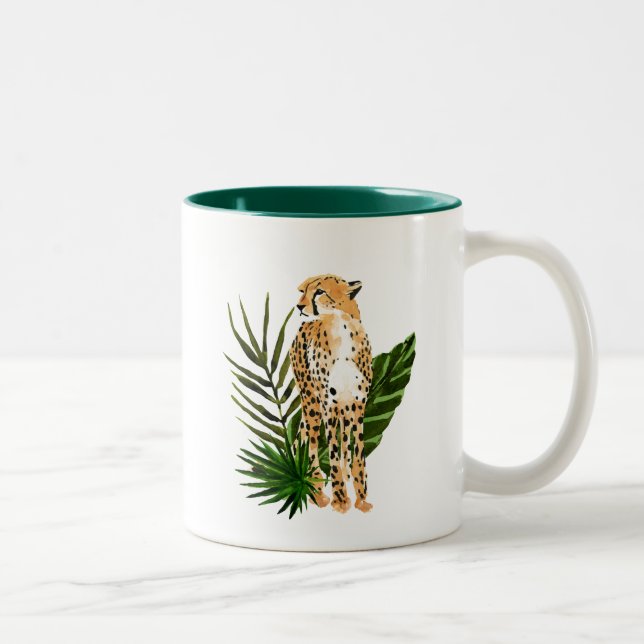 Caneca De Café Em Dois Tons Cheetah Outlook (Direita)