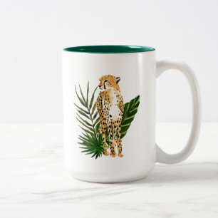 Caneca De Café Em Dois Tons Cheetah Outlook