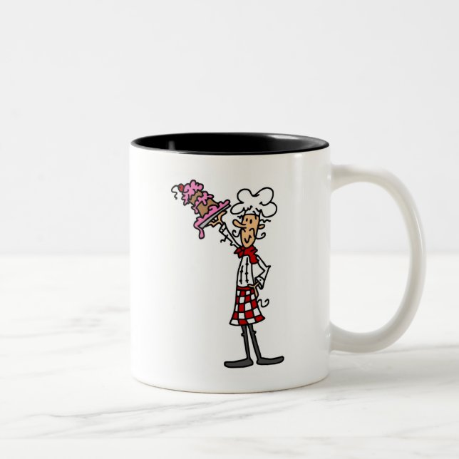 Caneca De Café Em Dois Tons Chef com camisetas e presentes (Direita)