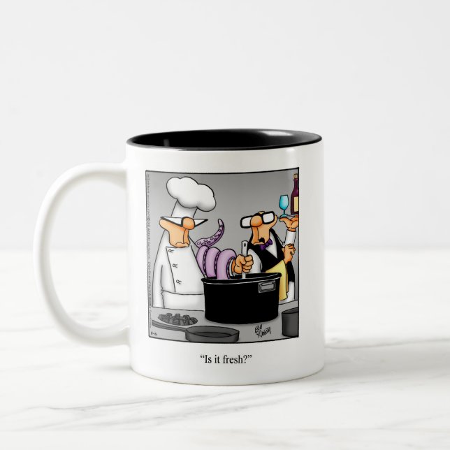 Caneca De Café Em Dois Tons Chef Engraçado Humor Café Mug (Esquerda)