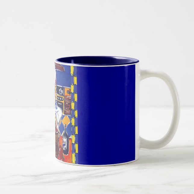 Caneca De Café Em Dois Tons Chef Golden Retriever (Direita)