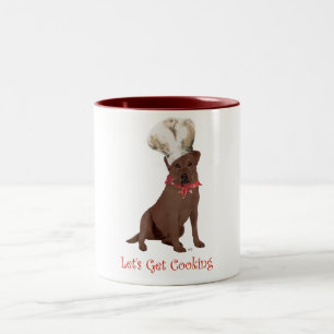 Caneca De Café Em Dois Tons Chef Labrador Retriever Chocolate
