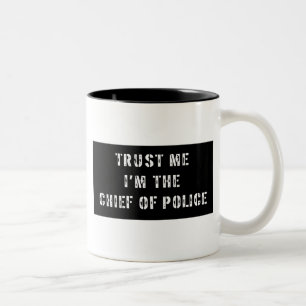 Caneca De Café Em Dois Tons Chefe da polícia do super-herói