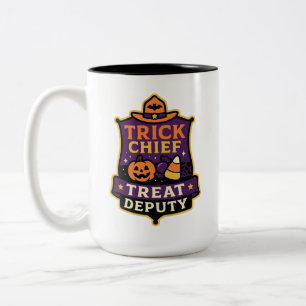 Caneca De Café Em Dois Tons Chefe da Travessura, Deputado do Tratamento Hall