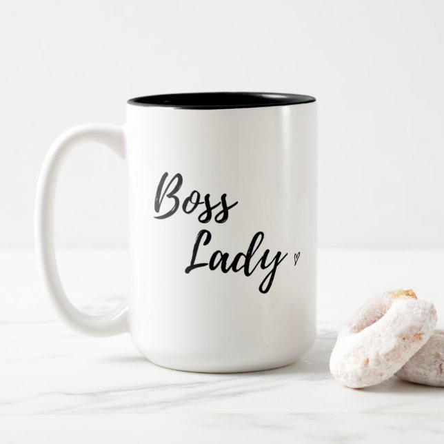 Caneca De Café Em Dois Tons Chefe Lady Gupa (Com Donut)