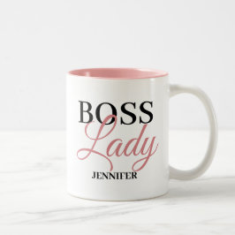 Caneca De Café Em Dois Tons Chefe Personalizado Lady Mug