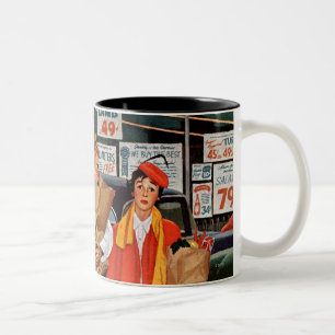 Caneca De Café Em Dois Tons Cheio do saco do problema