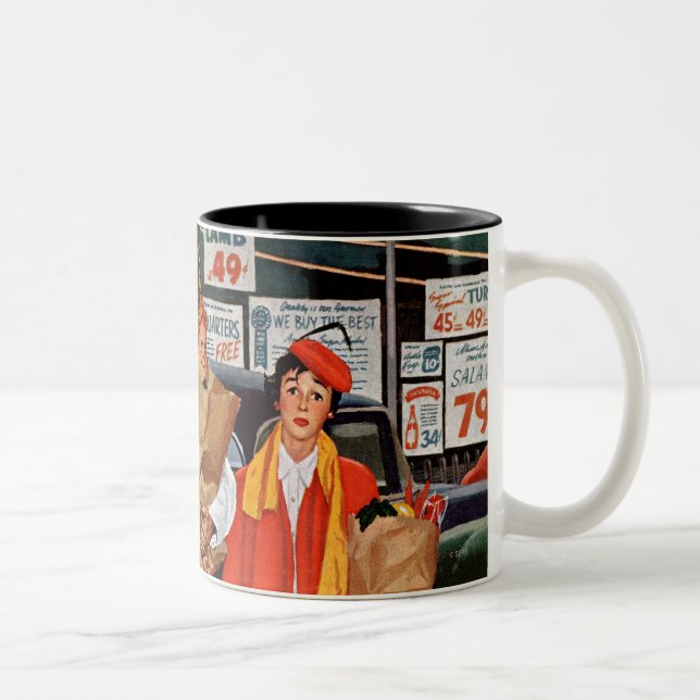 Caneca De Café Em Dois Tons Cheio do saco do problema (Direita)