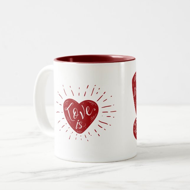 Caneca De Café Em Dois Tons Cheira A Café (Frente Esquerda)
