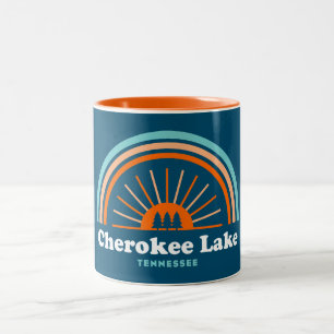 Caneca De Café Em Dois Tons Cherokee Lake Tennessee Rainbow