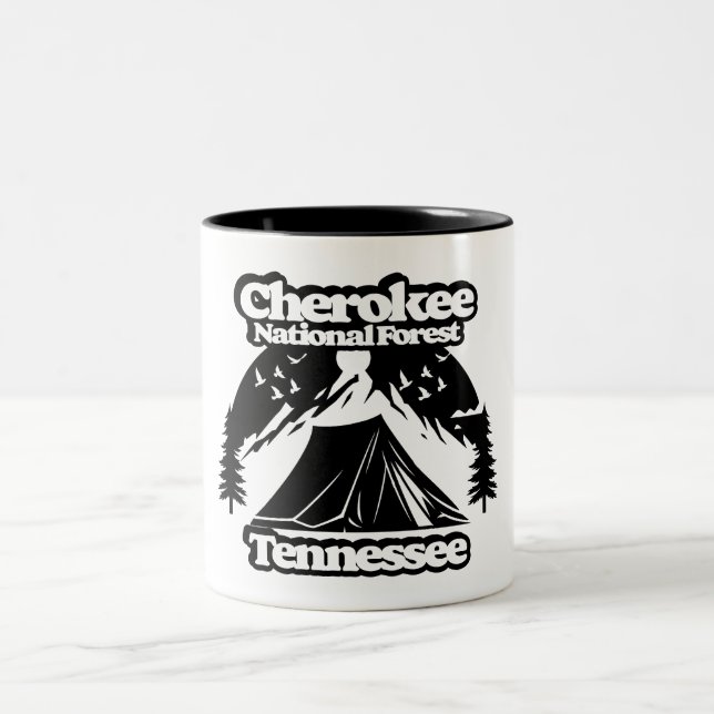 Caneca De Café Em Dois Tons Cherokee National Forest Tennessee (Centro)