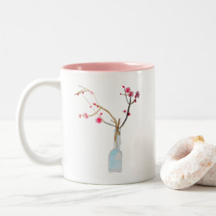 Caneca De Café Em Dois Tons Cherry Blossom sakura aqucolor