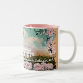 Caneca De Café Em Dois Tons Cherry Blossoms Pintado Coffee Mug