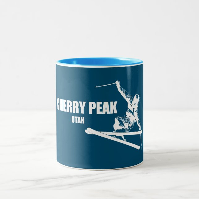 Caneca De Café Em Dois Tons Cherry Peak Resort Skier (Centro)
