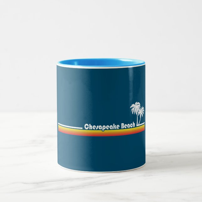 Caneca De Café Em Dois Tons Chesapeake Beach Maryland (Centro)