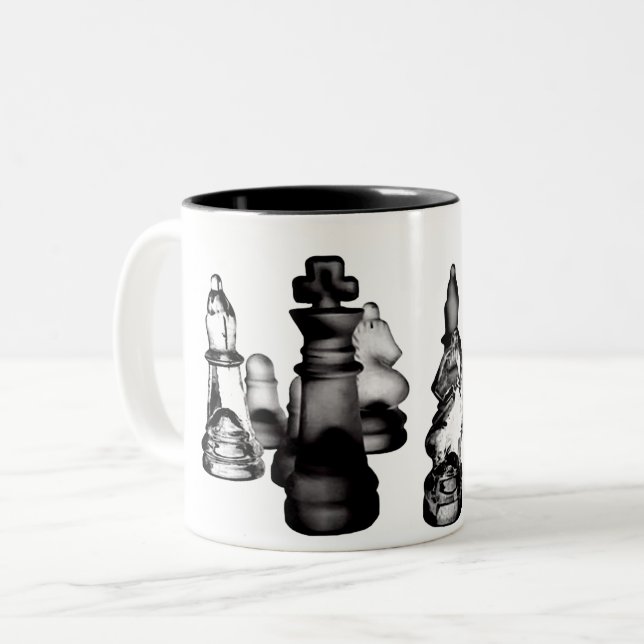Caneca De Café Em Dois Tons Chess Mug (Frente Esquerda)