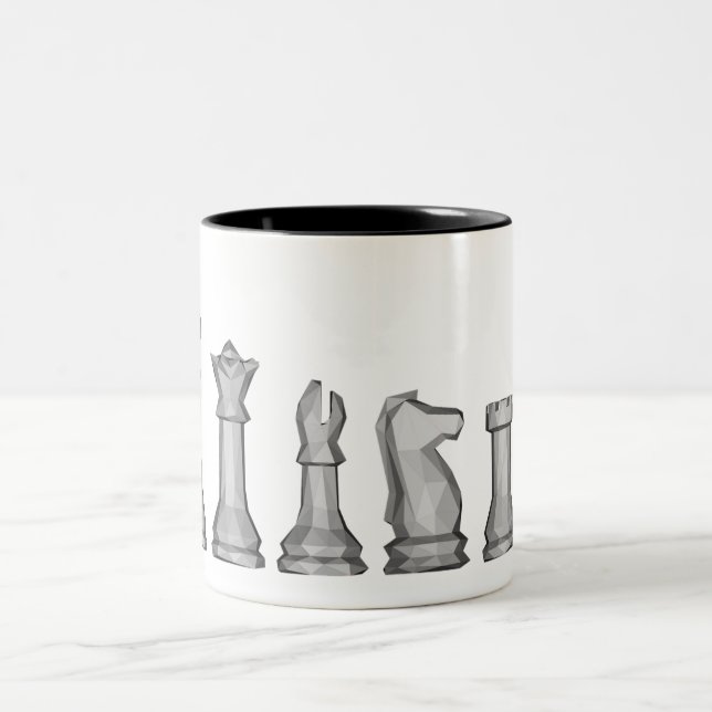 Caneca De Café Em Dois Tons Chess Mug (Centro)