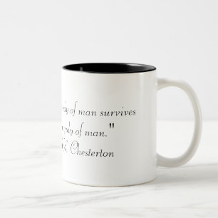 Caneca De Café Em Dois Tons Chesterton - comédia do homem