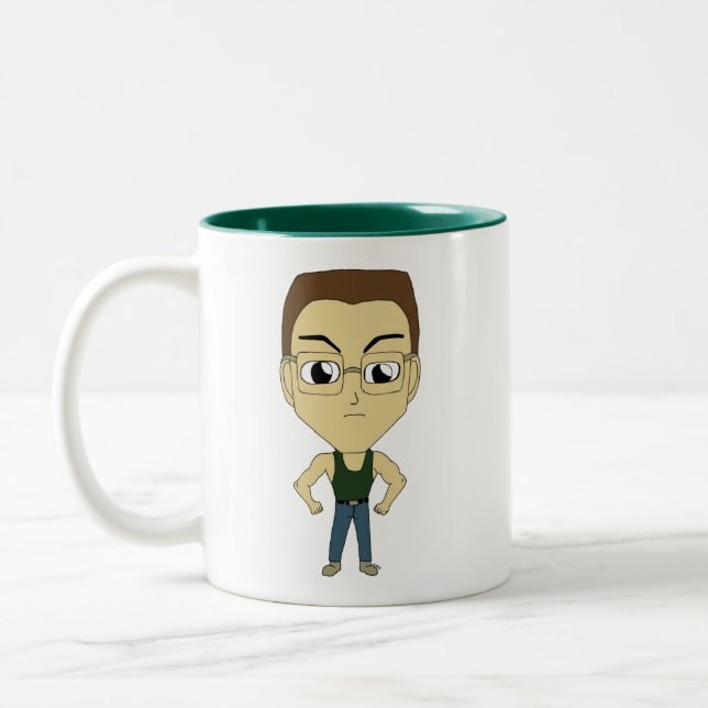 Caneca De Café Em Dois Tons chibi (Esquerda)