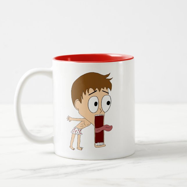 Caneca De Café Em Dois Tons chibi (Esquerda)