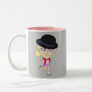 Caneca De Café Em Dois Tons chibi