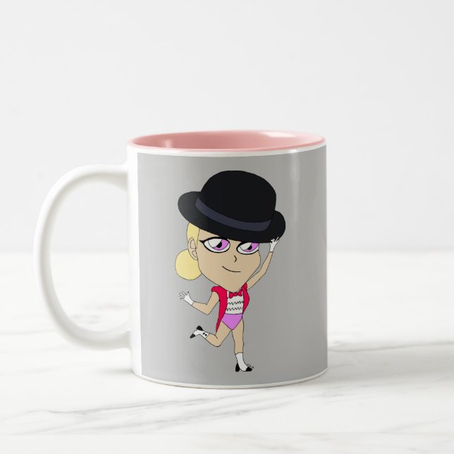 Caneca De Café Em Dois Tons chibi (Esquerda)