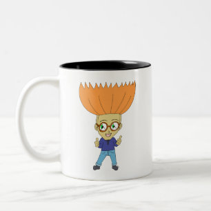 Caneca De Café Em Dois Tons chibi