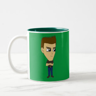 Caneca De Café Em Dois Tons chibi