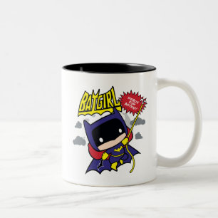 Caneca De Café Em Dois Tons Chibi Batgirl Pronto Para Ação