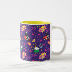 Caneca De Café Em Dois Tons Chibi Joker e Harley Pattern