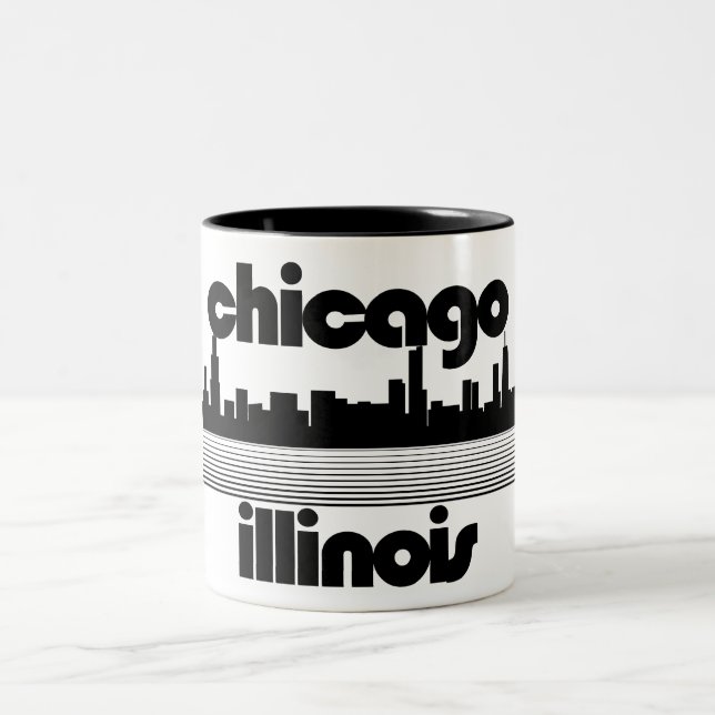 Caneca De Café Em Dois Tons Chicago,Illinois (Centro)