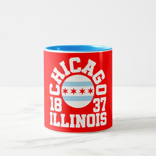 Caneca De Café Em Dois Tons Chicago,Illinois (Centro)