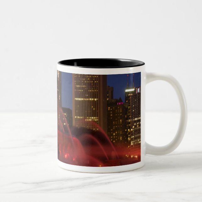 Caneca De Café Em Dois Tons Chicago, Illinois, Fonte Buckingham (Direita)