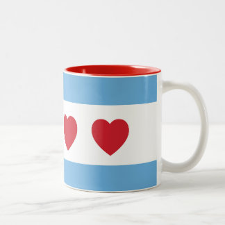 Caneca De Café Em Dois Tons Chicago Love | Mug | Prêmio