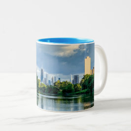 Caneca De Café Em Dois Tons Chicago Skyline - Mug Café De Duas Toneladas