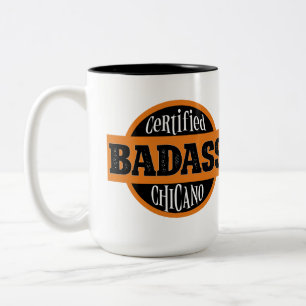 Caneca De Café Em Dois Tons Chicano Certificado Personalizado