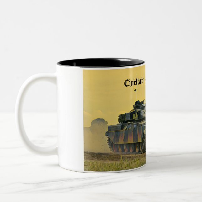 Caneca De Café Em Dois Tons Chieftain Tank - Orgulho Da OTAN Mug (Esquerda)