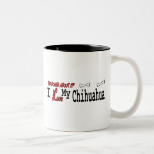 Caneca De Café Em Dois Tons Chihuahua (I Love)