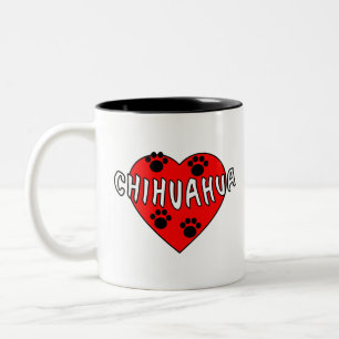 Caneca De Café Em Dois Tons Chihuahua Love