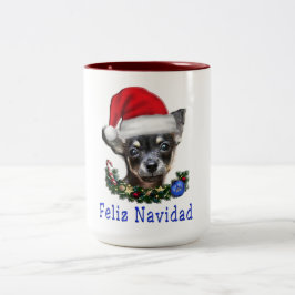 Caneca De Café Em Dois Tons Chihuahua Natal