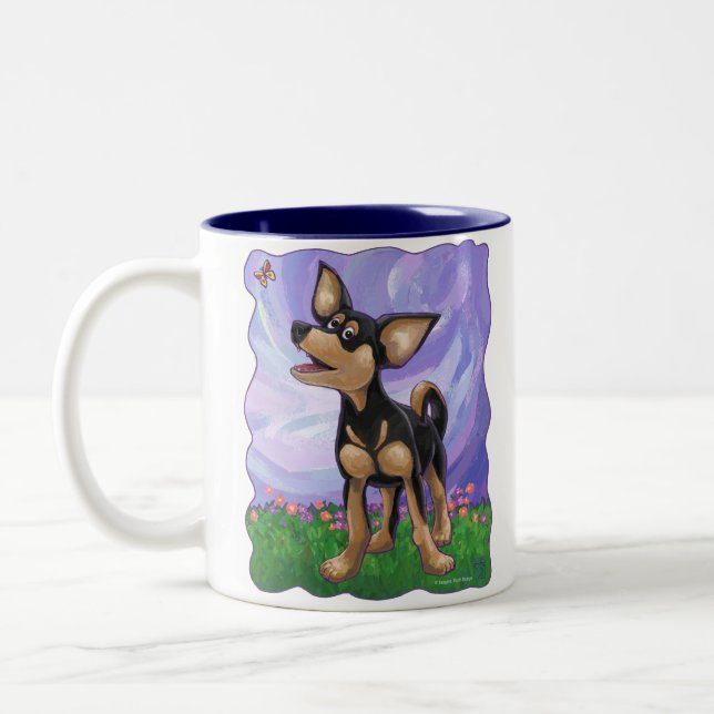 Caneca De Café Em Dois Tons Chihuahua Ofertas e Acessórios (Esquerda)