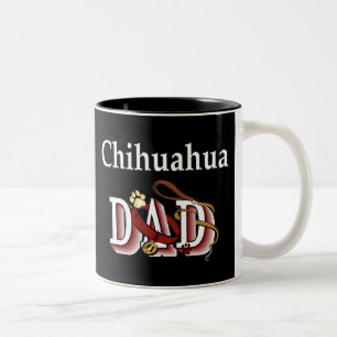 Caneca De Café Em Dois Tons Chihuahua Pai Mug