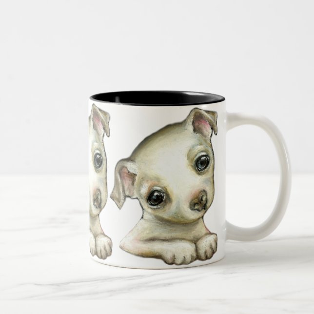 Caneca De Café Em Dois Tons Chihuahua pequena (Direita)