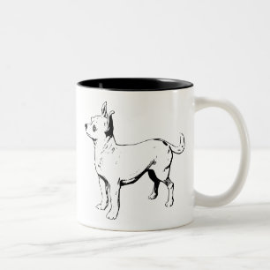 Caneca De Café Em Dois Tons Chihuahua Pet Dog