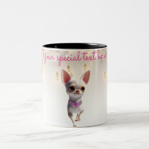Caneca De Café Em Dois Tons Chihuahua Runway Model Coffee Mug