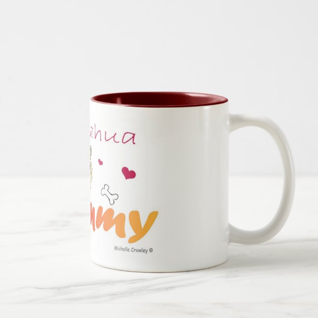 Caneca De Café Em Dois Tons ChihuahuaFawnMamã (Direita)