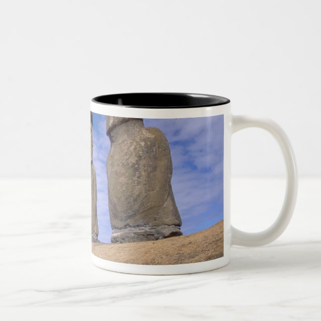 Caneca De Café Em Dois Tons Chile, Ilha de Páscoa. Os 15 Moais em Ahu (Direita)