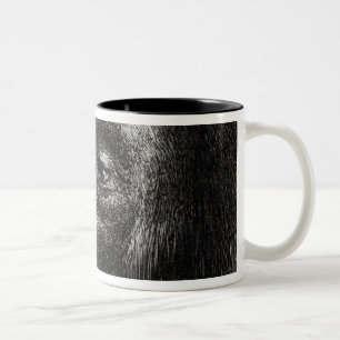 Caneca De Café Em Dois Tons Chimpanzé decepcionado e Sulky