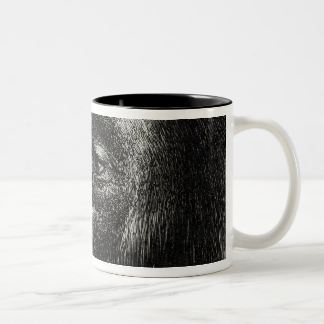 Caneca De Café Em Dois Tons Chimpanzé decepcionado e Sulky (Direita)